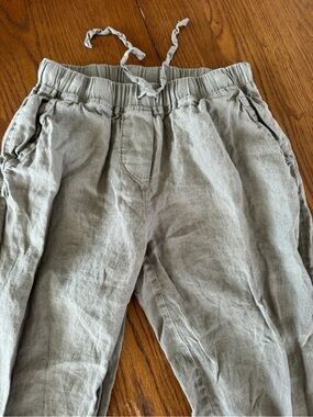 Linen olive green Pants